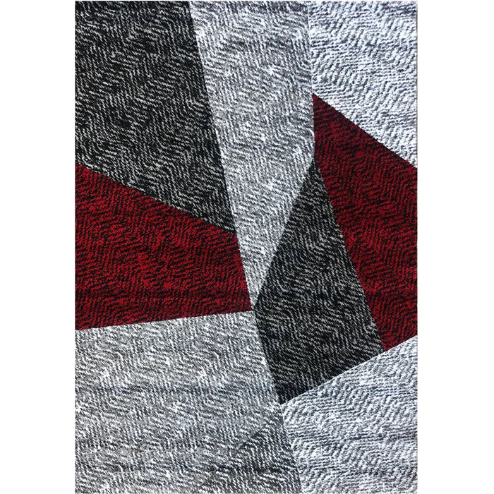 Jasmine Fe158 Grey Red Modern Rug