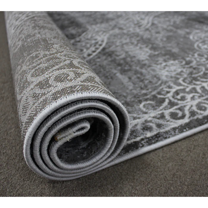 Almira He373 L.Grey Grey Modern Rug