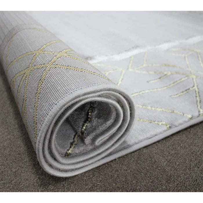 Almira He414 L.Grey Gold Modern Rug