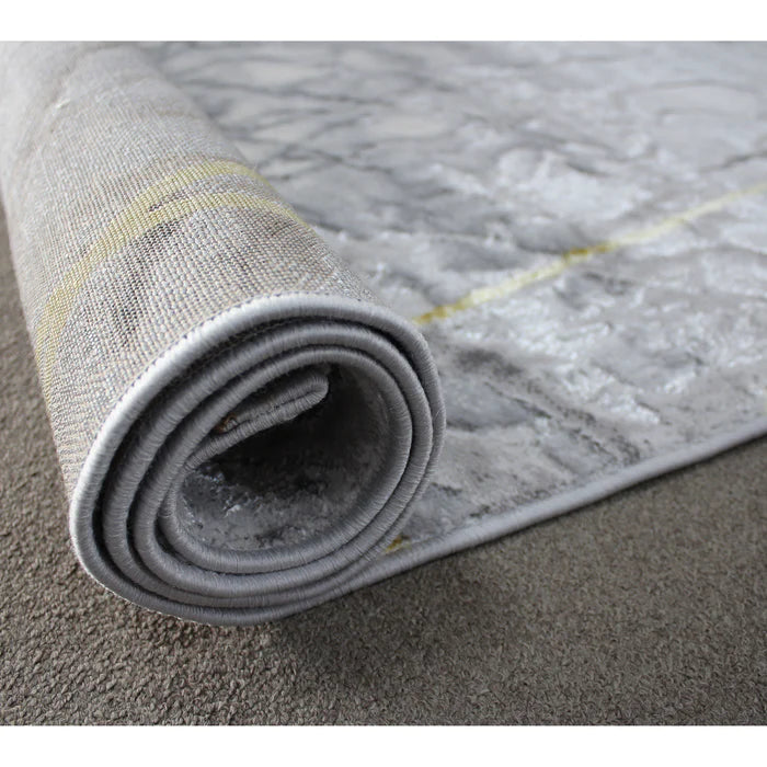 Almira He359 L.Grey Gold Modern Rug