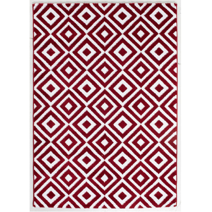 Jasmine FE422 Red Cream Modern Rug