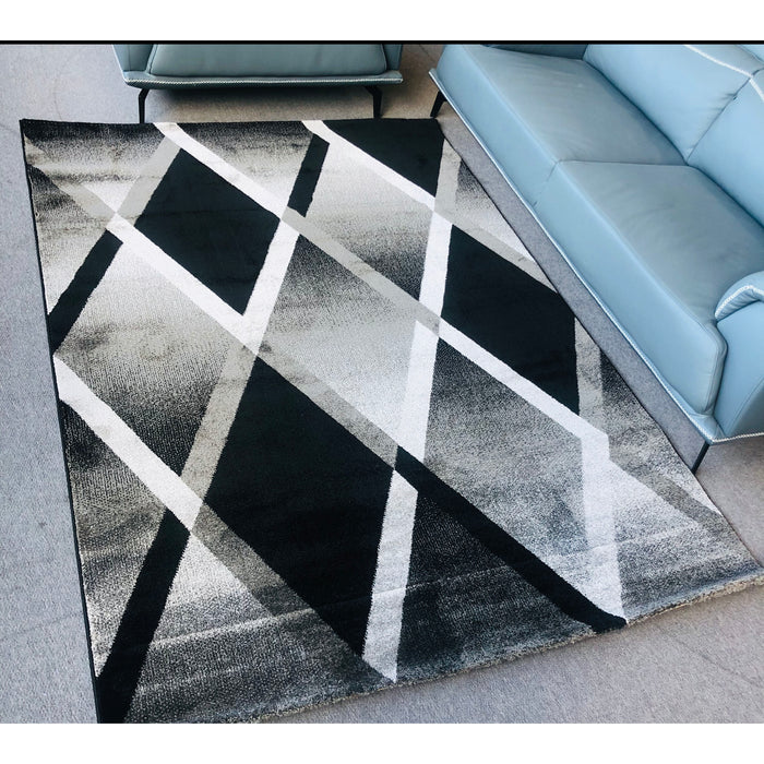 Feary G9144 Black Dark Grey Modern Rug