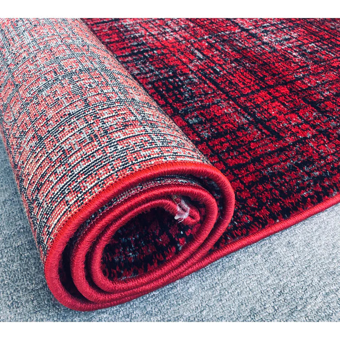 Feary G6600 Red Black Modern Rug