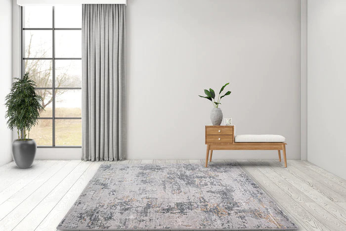 Lauren LS563B Modern Area Rug Light Grey