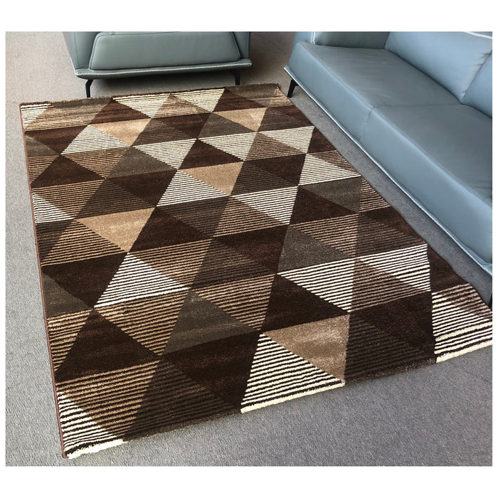 Feary Fe424 Brown Dark Beige Modern Rug