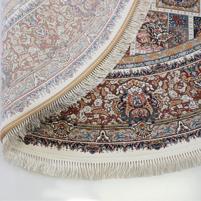 Zartosht 5380 Cream Rond Persian Traditional Rug