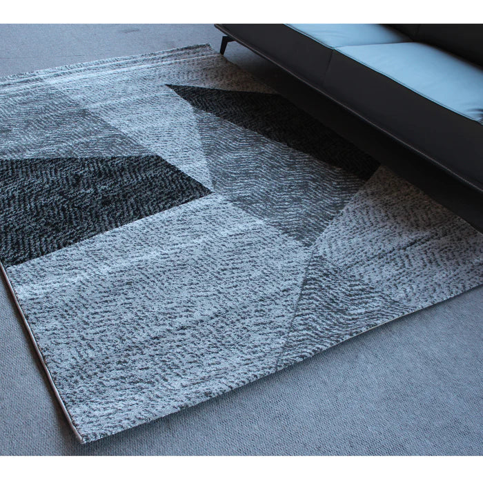 Jasmine Fe158 Grey Dark Grey Modern Rug