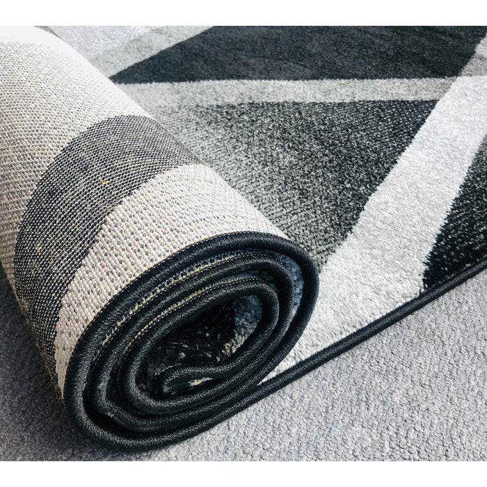 Feary G9144 Black Dark Grey Modern Rug