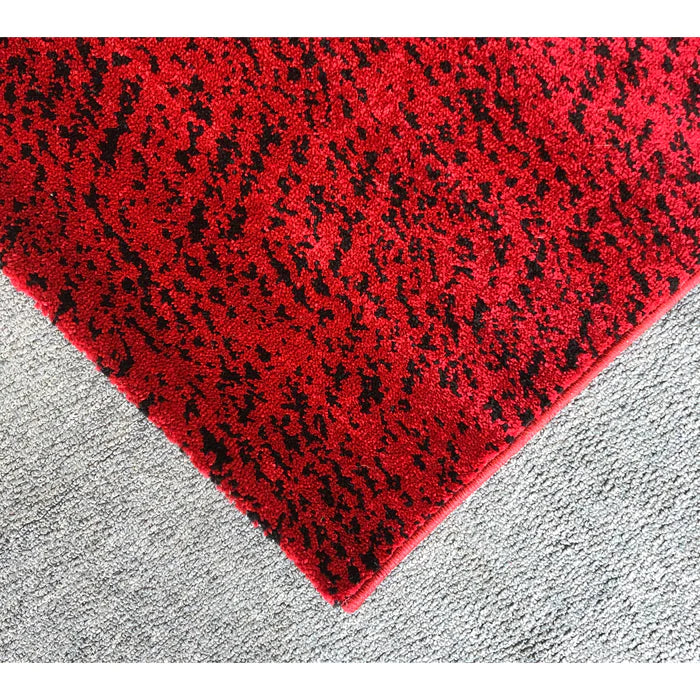 Jasmine FE158 Red Black Modern Rug