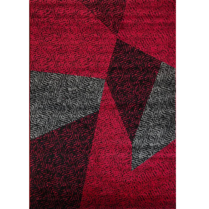 Jasmine FE158 Red Black Modern Rug