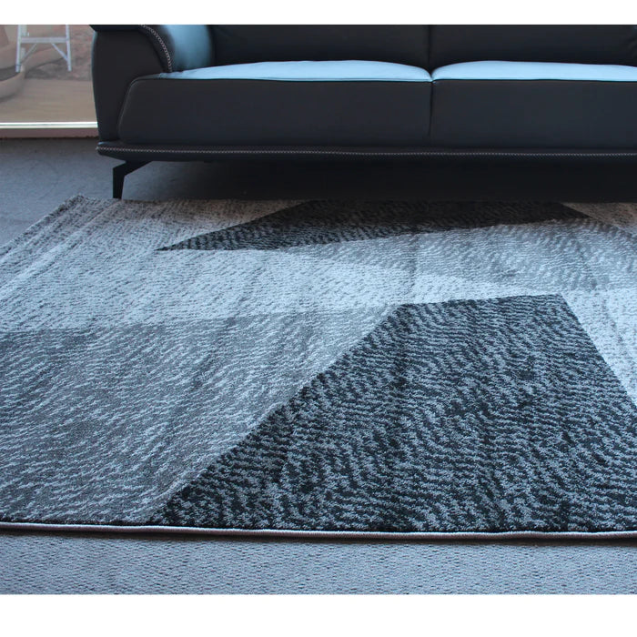 Jasmine Fe158 Grey Dark Grey Modern Rug