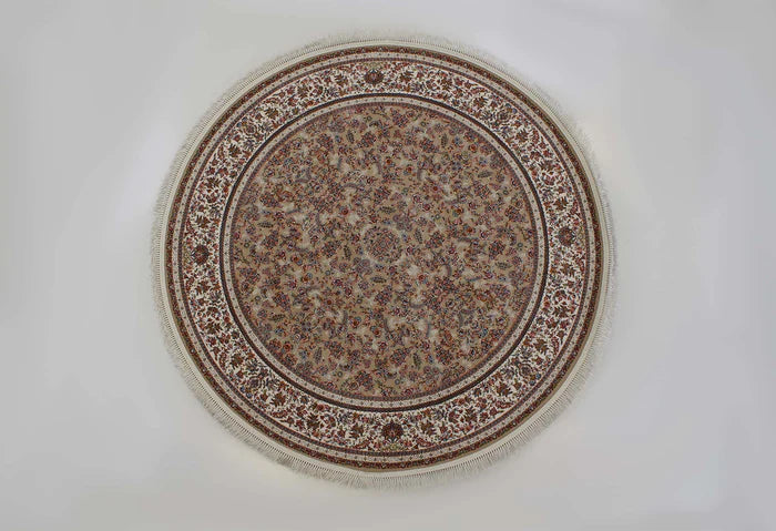 Zartosht 5330 Beige Round Persian Traditional Rug