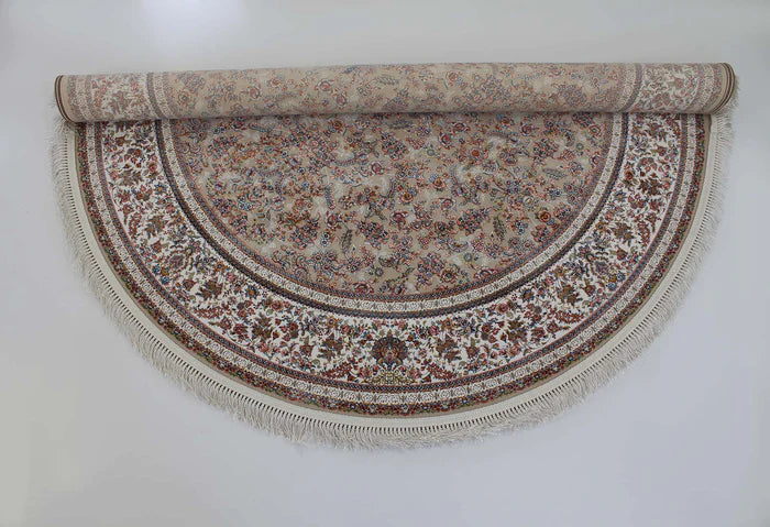 Zartosht 5330 Beige Round Persian Traditional Rug