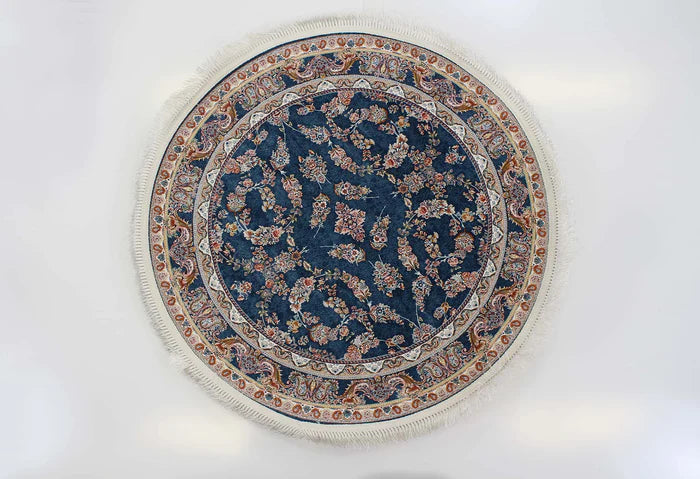 Zartosht 5333 Marin Blue Round Persian Traditional Rug