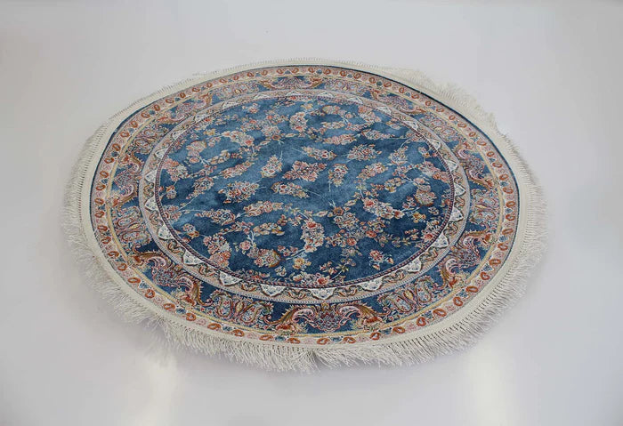 Zartosht 5333 Marin Blue Round Persian Traditional Rug