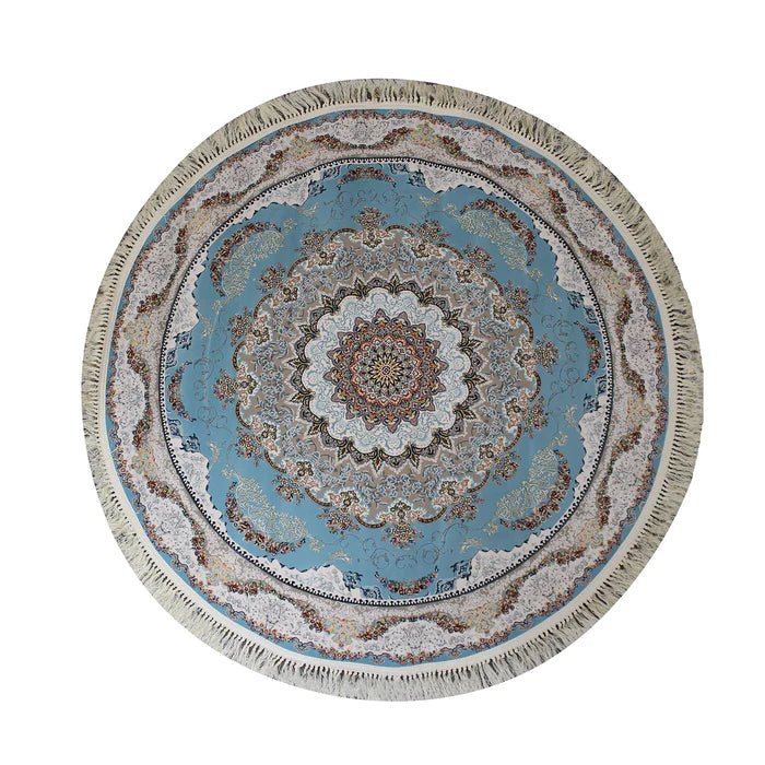 Zartosht 5511 Blue Round Persian Traditional Rug