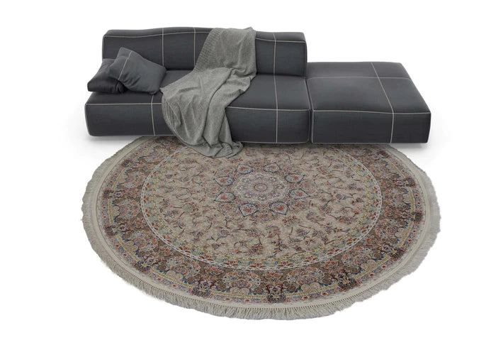 Zartosht 5858 Beige Round Persian Traditional Rug