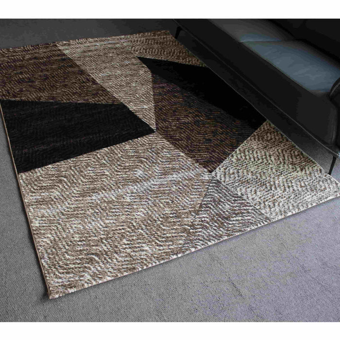 Jasmine Fe158 Dark Beige Brown Modern Rug