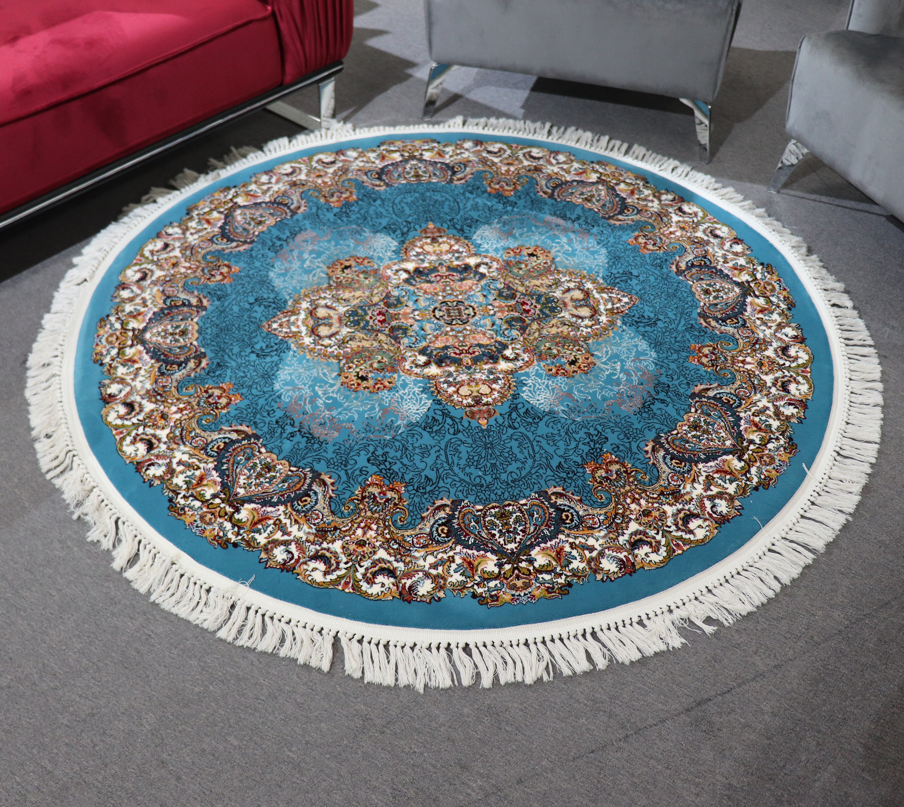 Zomorod 25050 Blue Round Traditional Rug