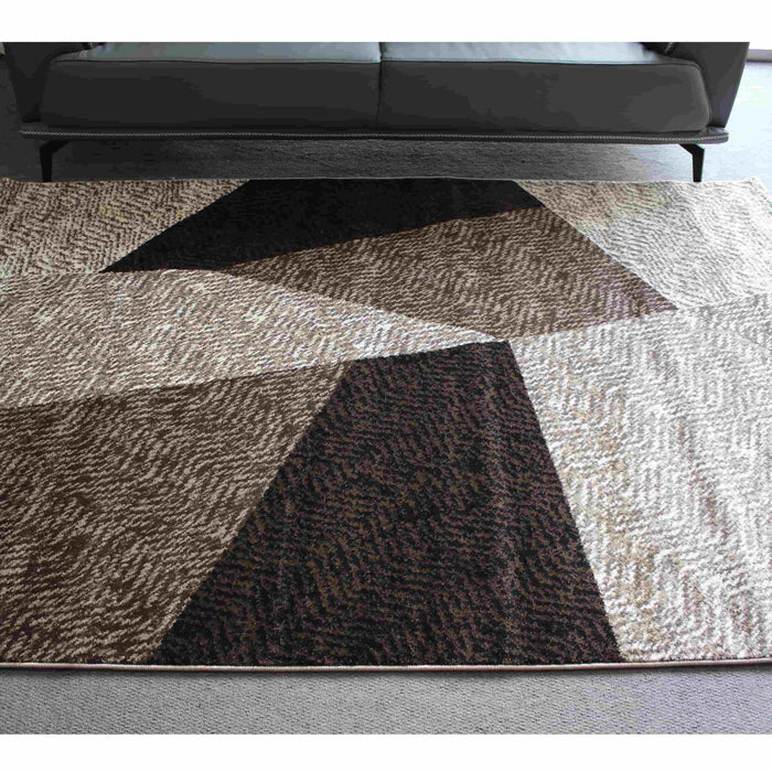 Jasmine Fe158 Dark Beige Brown Modern Rug