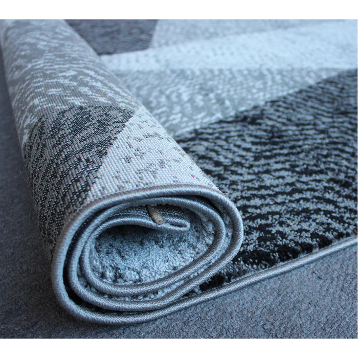 Jasmine Fe158 Grey Dark Grey Modern Rug