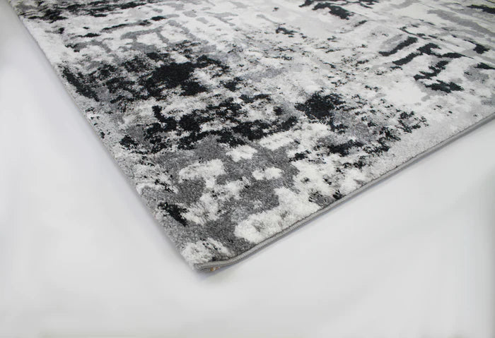 Roma R7641A-White/D Grey Modern Rug