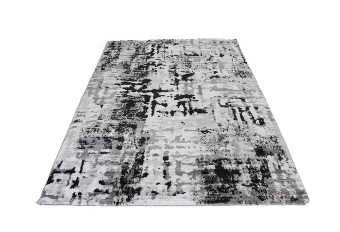 Roma R7641A-White/D Grey Modern Rug