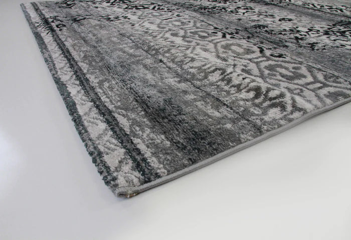 Roma R7642A-White/D Grey Modern Rug