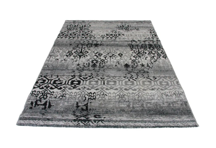 Roma R7642A-White/D Grey Modern Rug