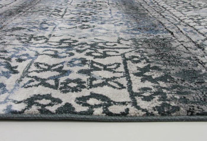 Roma R7642A-White/D.Blue Modern Rug