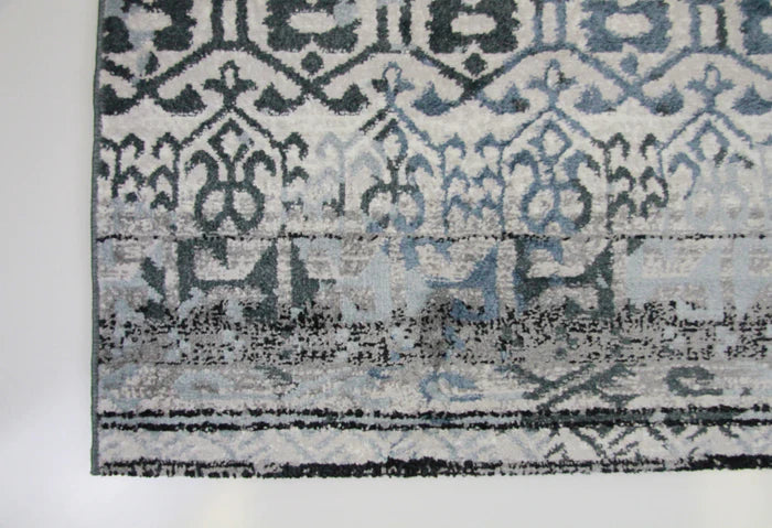 Roma R7642A-White/D.Blue Modern Rug