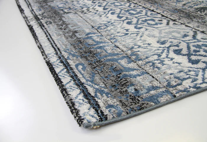 Roma R7642A-White/D.Blue Modern Rug