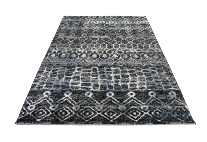 Roma R7646A-Black/D.Blue Modern Rug