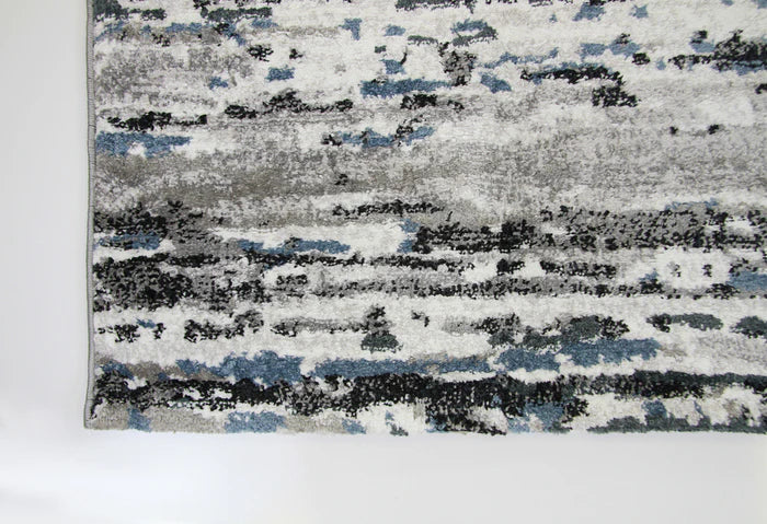 Roma R7648A-White/D.Blue Modern Rug