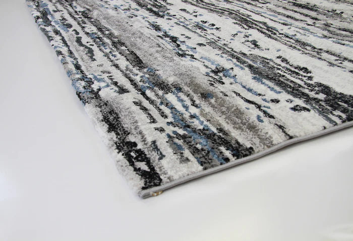 Roma R7648A-White/D.Blue Modern Rug