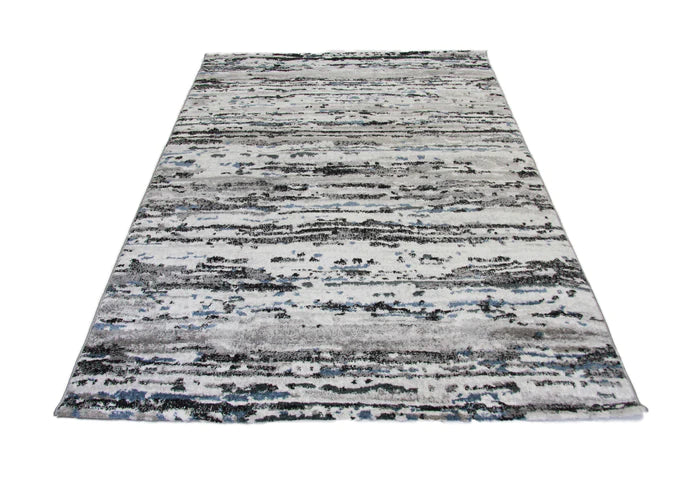 Roma R7648A-White/D.Blue Modern Rug