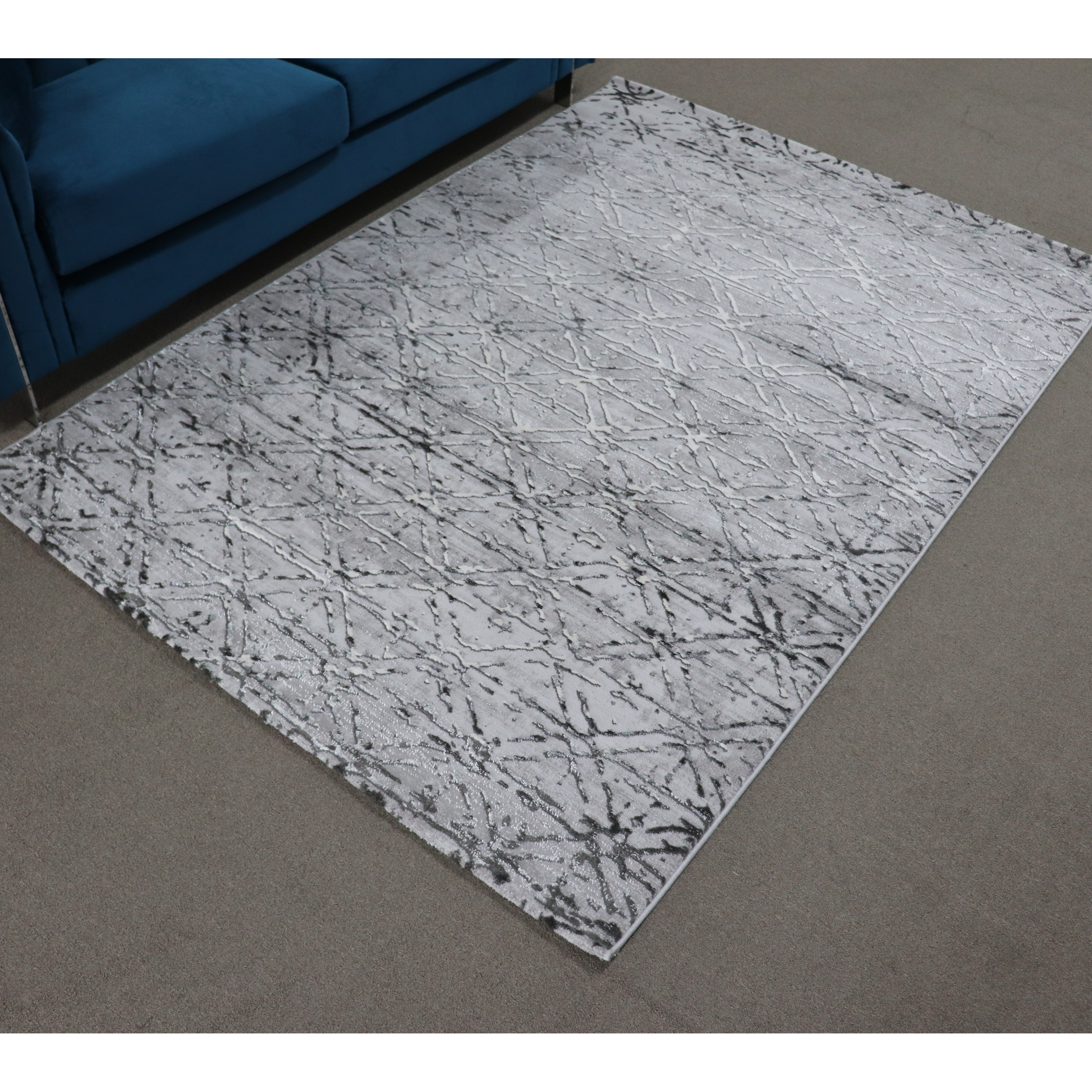 Almira He371 L.Grey Grey Modern Rug