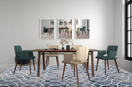 Sofia 7766A Light Blue / Blue Modern Area Rug