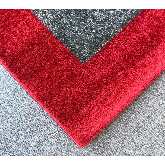 Feary Fe423 Red Black Modern Rug