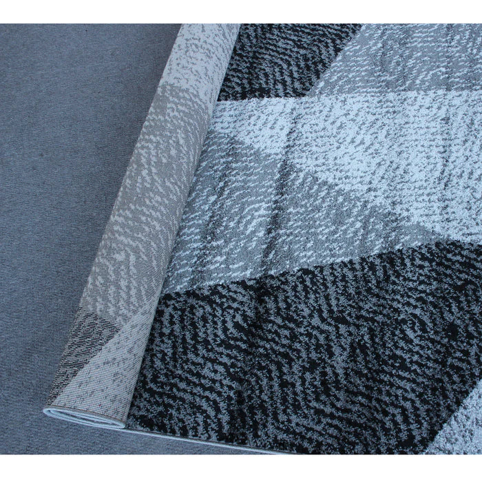 Jasmine Fe158 Grey Dark Grey Modern Rug