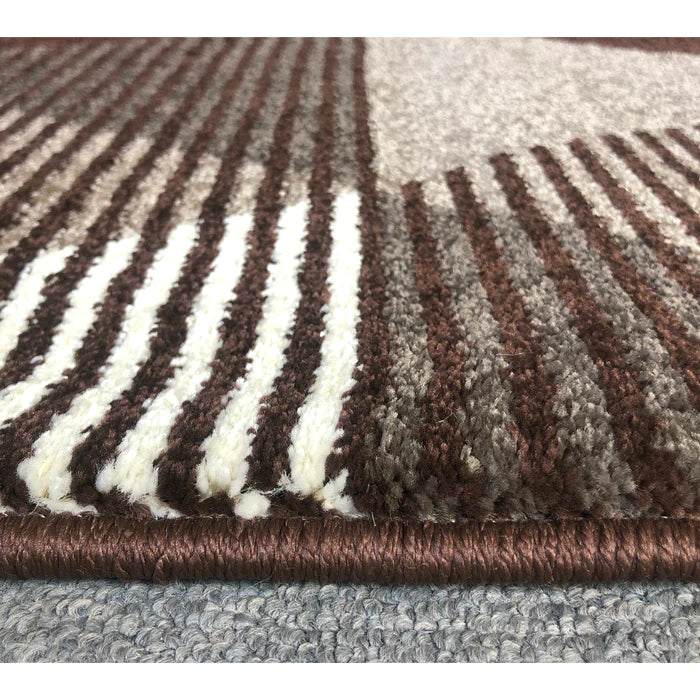 Feary Fe424 Brown Dark Beige Modern Rug