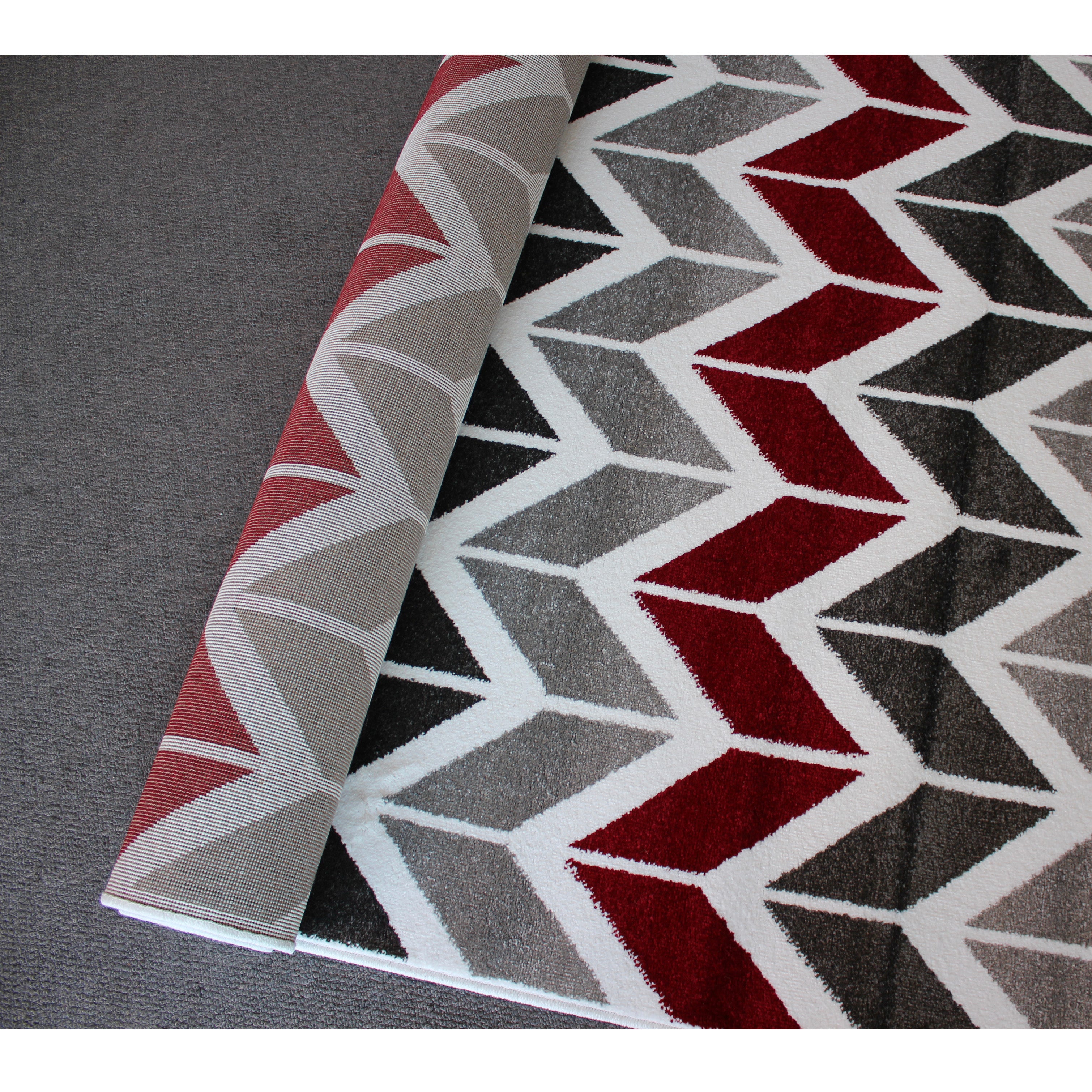 Jasmine FE421 Cream Red Modern Rug