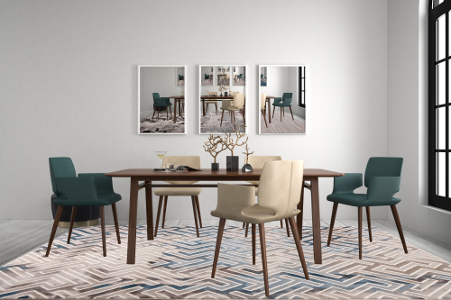 Sofia 9970A Dark Vizon / Light Blue Modern Area Rug