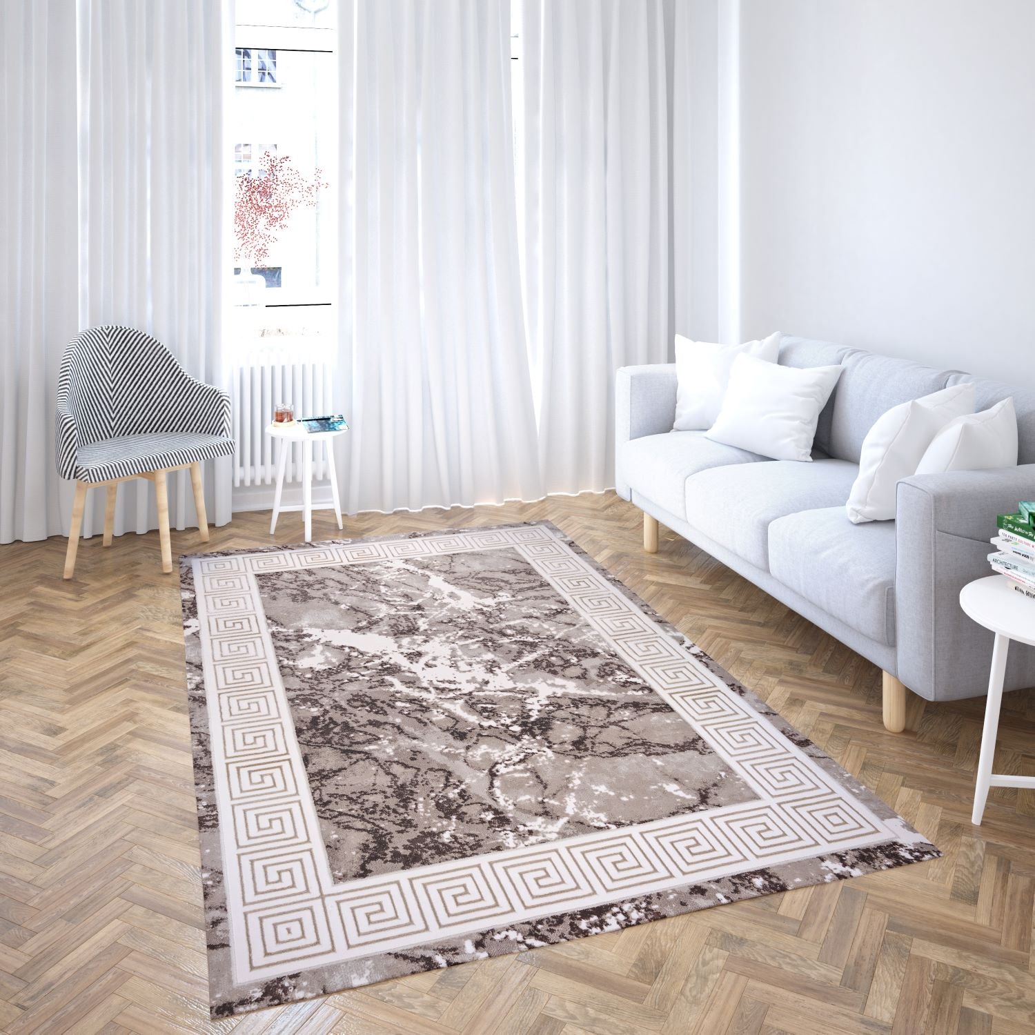 Marmaris D380A Beige/V.Beige Modern Area Rug