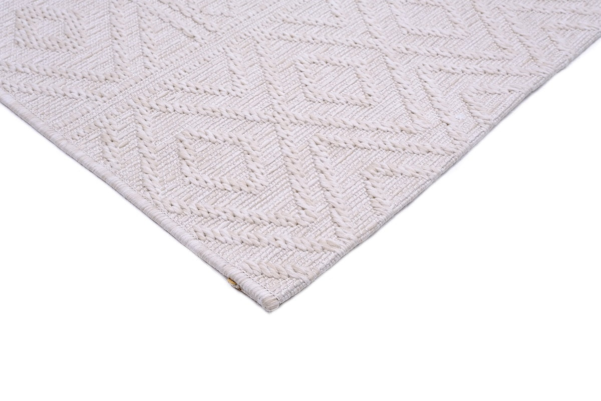 Sandra E7220 Cream Modern Area Rug For Living Room, Bedroom