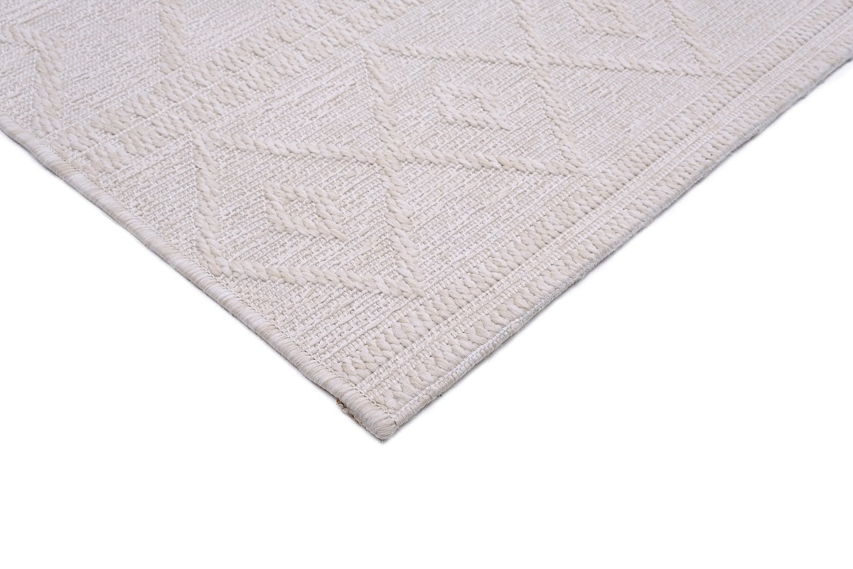 Sandra E7219 Cream Modern Area Rug For Living Room, Bedroom