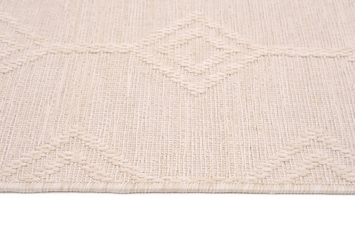 Sandra E7219 Cream Modern Area Rug For Living Room, Bedroom