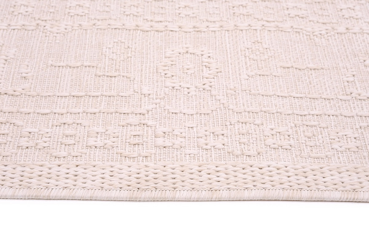 Sandra E7223 Cream Modern Area Rug For Living Room, Bedroom