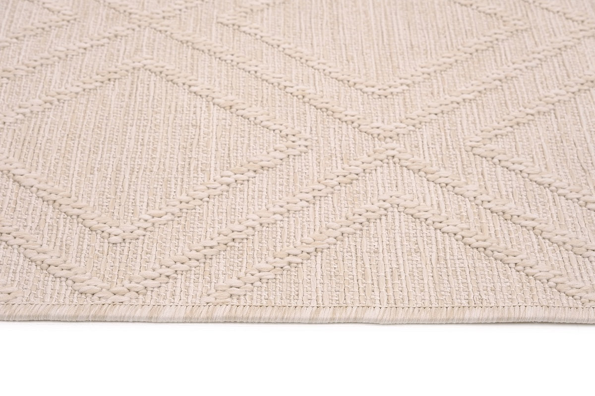 Sandra E7215 Cream Modern Area Rug For Living Room, Bedroom