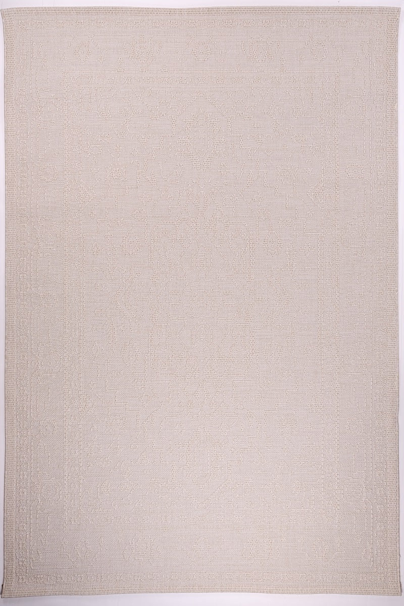 Sandra E7223 Cream Modern Area Rug For Living Room, Bedroom